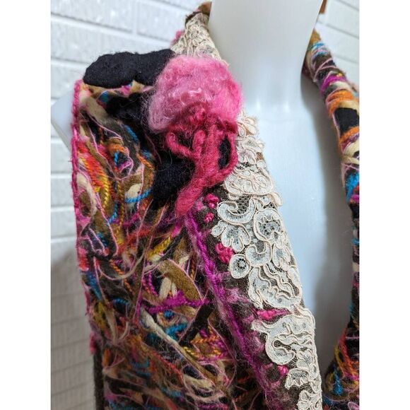 L. Leslie Designs Original Vintage Women's Multi-Color Wool Vest - Picture 5 of 6